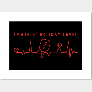 Smashin' Holiday Love! Pickleball, Christmas Posters and Art